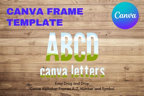 Canva Letters Frame Alphabet Templatec13 Illustration Par Mellow Template · Creative Fabrica