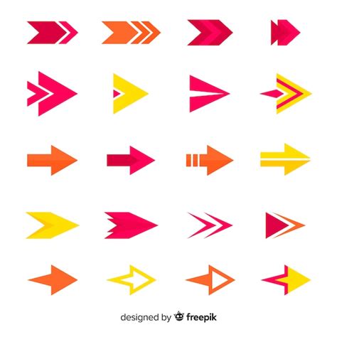 Free Vector Modern Arrow Collection With Flat Design