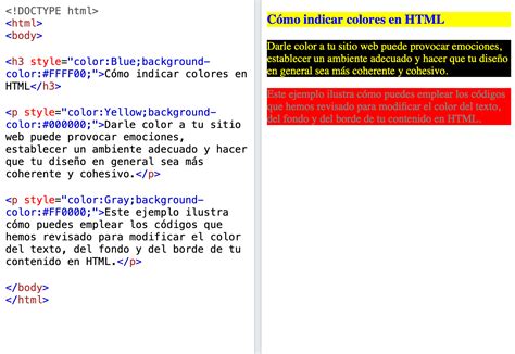 C Mo Indicar Colores En Html Con Tabla Y Ejemplos