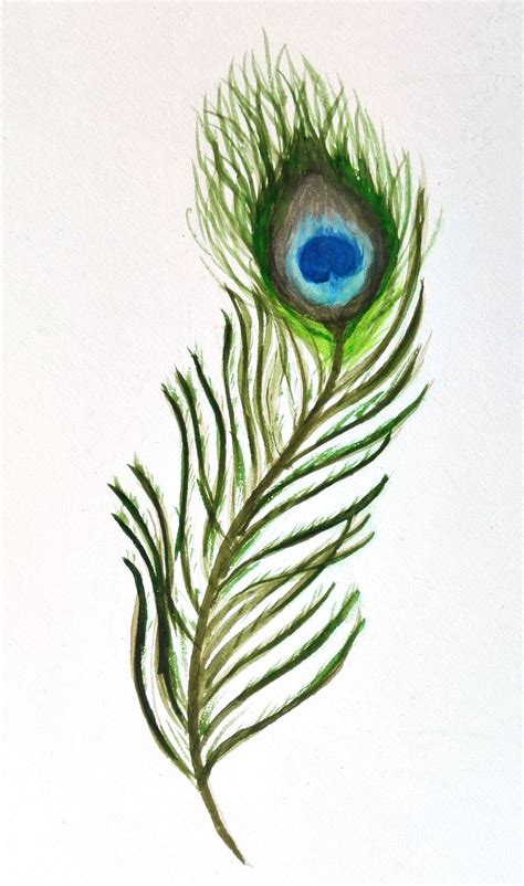 watercolor peacock feather painting | Feather painting, Watercolor ...