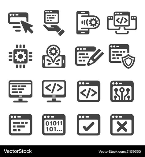 Programming Icon Royalty Free Vector Image VectorStock