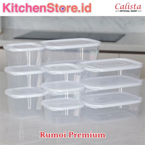 Jual TOPLES KULKAS CALISTA RUMOI PUTIH BENING TRANSPARAN 12 PCS SET