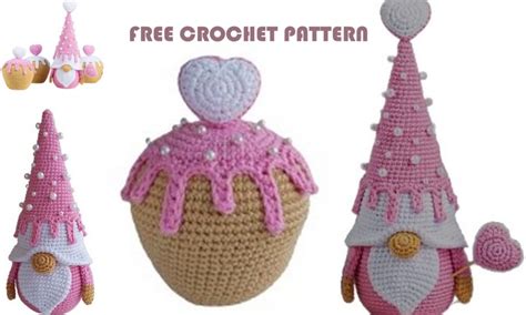 Amigurumi Gnome With Muffin And Heart Free Crochet Pattern Amigurumi