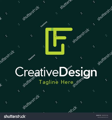 Letter F Minimalist Logo Design Stock Vector Royalty Free