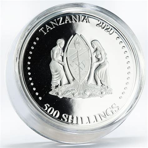 Tanzania 500 Shillings Love Forever Eternal Rose Gilded Silver Coin