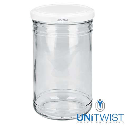 Twist Off Sturzglas 1053ml Mit Weissem BioSeal Deckel TO100 UNiTWIST