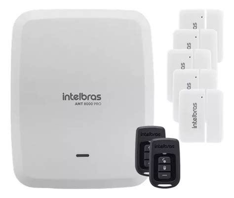 Kit Alarme Amt 8000 Pro Wi Fi Sem Fio 5 Sensores Intelbras