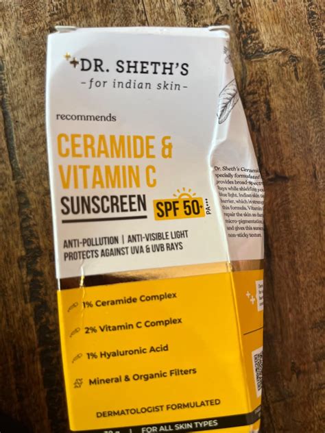 Dr Sheth S Ceramide Vitamin C Sunscreen In Vivo Tested Spf Pa