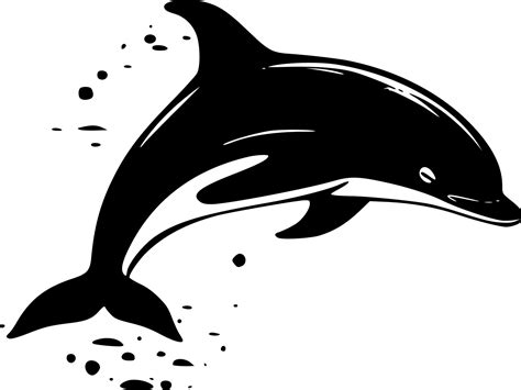 Dolphin, Minimalist and Simple Silhouette - Vector illustration ...