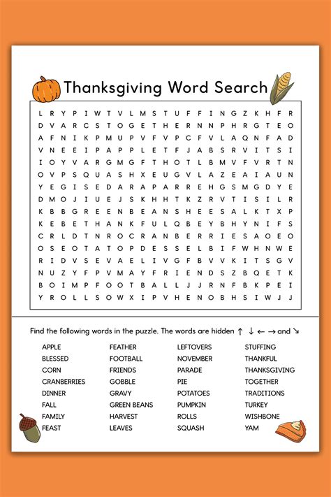 Thanksgiving-Word-Search-Printable-Example-Hard - Mom Envy