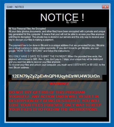 GX40 Ransomware Decryption Removal And Lost Files Recovery Updated