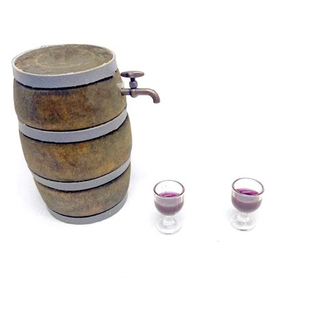 Miniature Wine Barrel Set Miniatures Dollhouse Miniatures Home - Etsy