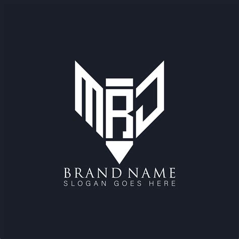 Mrj Letter Logo Design On Black Background Mrj Creative Monogram