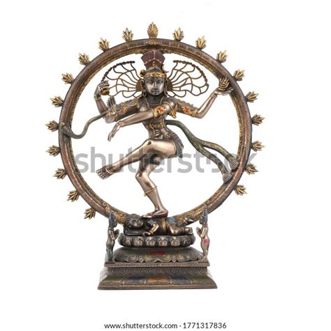 Bronze Nataraja Statue Isolated Over White Stock Photo 1771317836 ...