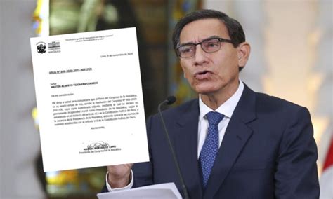 Manuel Merino notifica a Martín Vizcarra y Walter Martos sobre vacancia