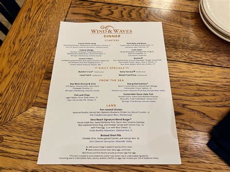 Review Fantastic Seafood Dinner At Wind And Waves Grill At Disney S Vero Beach Resort Wdw News