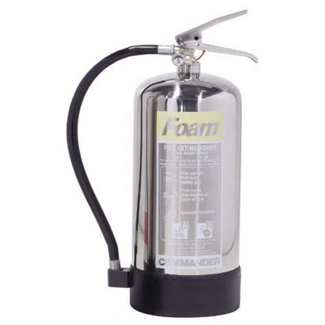 6 Litre Commander Contempo Foam Stainless Steel Extinguisher FSEX6SS