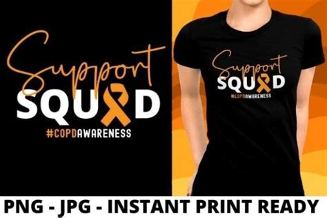 Support Squad COPD Awareness Graphic By BeFrappe Designs Creative