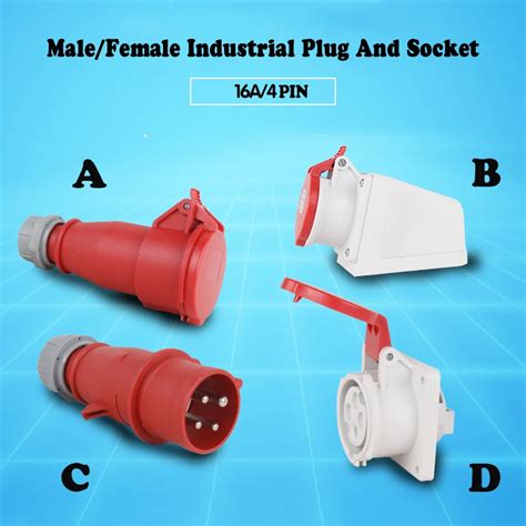 Industrial Plug Socket Pin Male Female Industrial Plug Socket