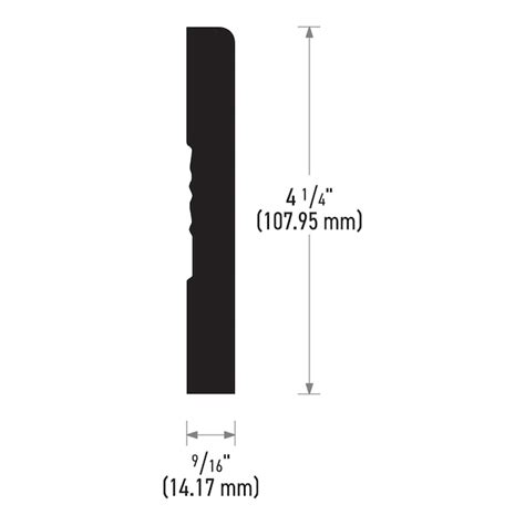 Metrie 1 2 In X 4 1 4 In 16 Ft Primed Mdf Baseboard Moulding 4 Pack