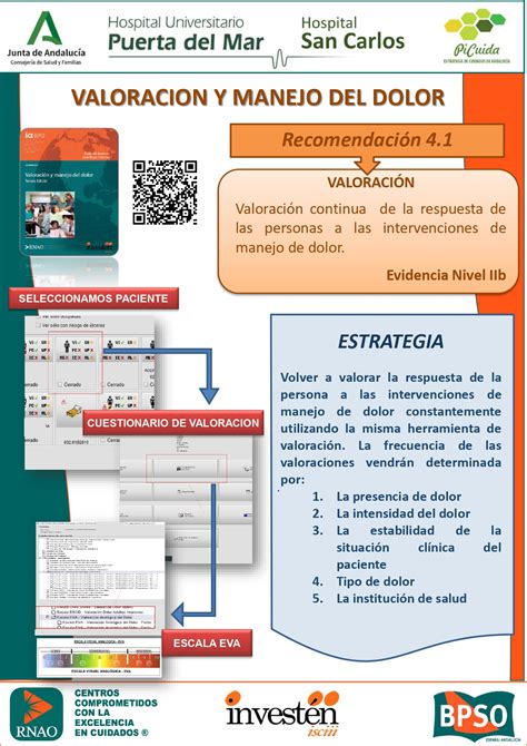 Valoración Y Manejo Del Dolor Recomendación 41 Hospital