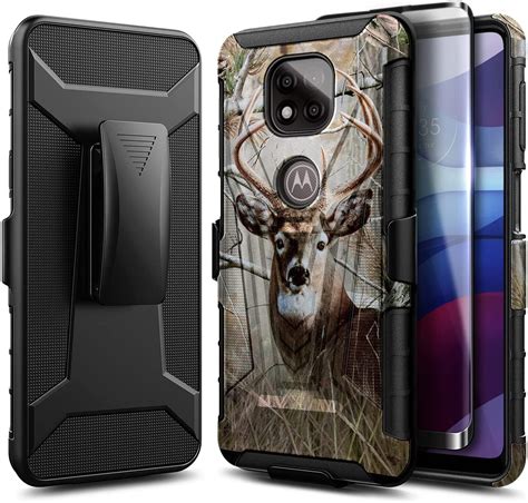 Nagebee Case For Motorola Moto G Power 2021 With Tempered Glass Screen Protector Full Coverage