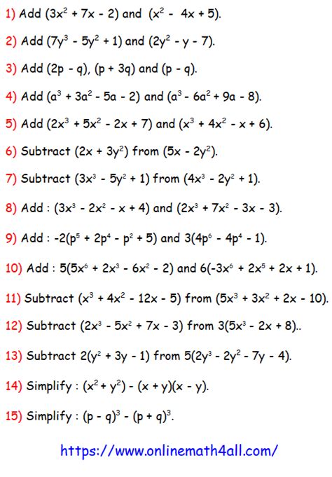 Algebra Worksheets Basics For Algebra Worksheets Worksheets Library