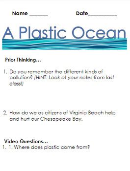 Documentary "Plastic Ocean" Video Questions by Middle School Manics