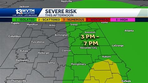 Alabama weather: Afternoon storms, colder, breezy