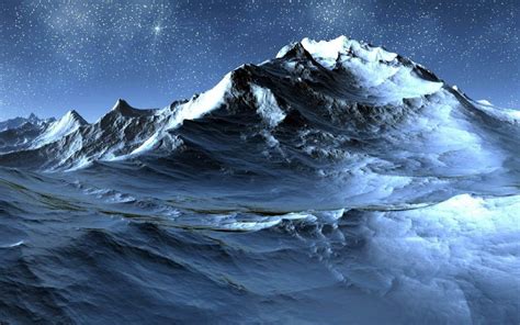 Snowy Mountain Night Wallpapers K Hd Snowy Mountain Night