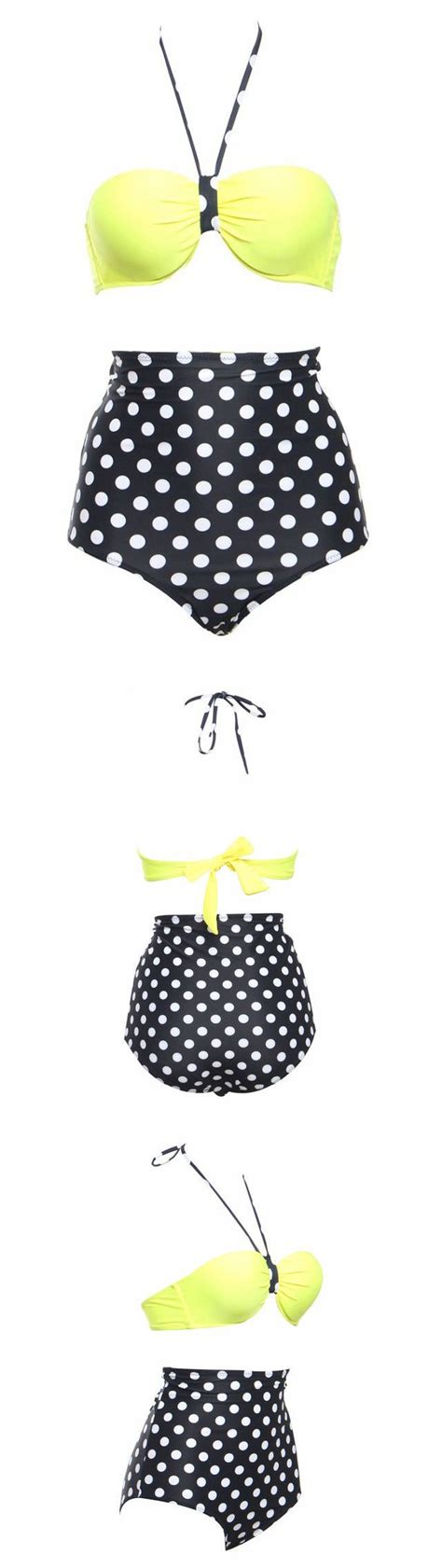 Yellow Polka Dot Bikini Set Yellow Polka Dot Bikini Polka Dot