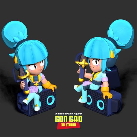 3d File Janet Brawl Stars Fanart 🌃 ・3d Printing Template To Download