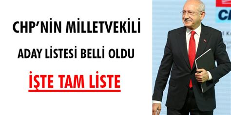 Chp De Milletvekili Aday Listesi Belli Oldu Te Tam Liste Memurlar Net