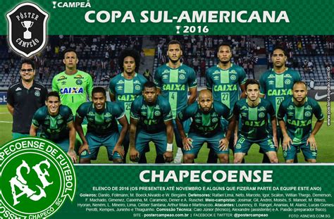 Pôster Campeão Pôster Chapecoense Campeã Copa Sul Americana 2016