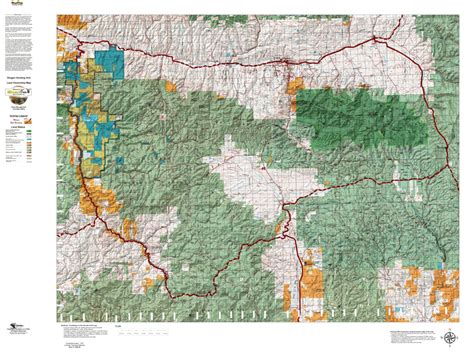 Oregon Hunting Unit 46 Murderers Creek Land Ownership Map By Huntdata