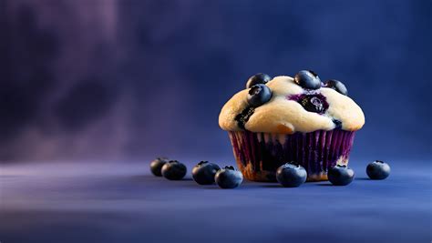 Download Ai Generated Blueberry Muffin Royalty Free Stock