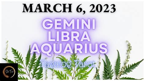 March 6 2023 Air Signs ♊️gemini♎️libra♒️aquarius🌈 Tagalog Tarot