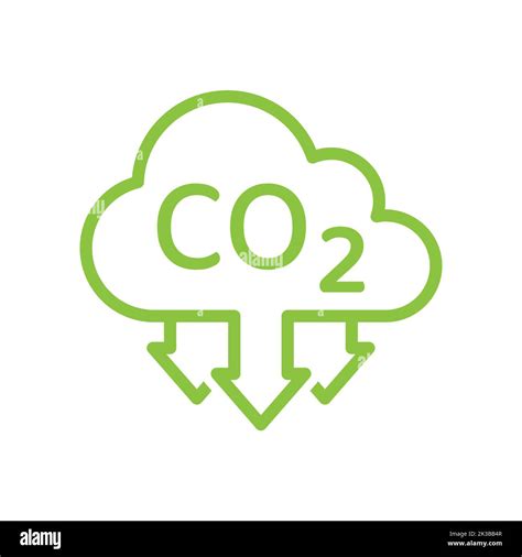 CO2 Cloud And Arrows Vector Icon Carbon Dioxide Pollution Reduction