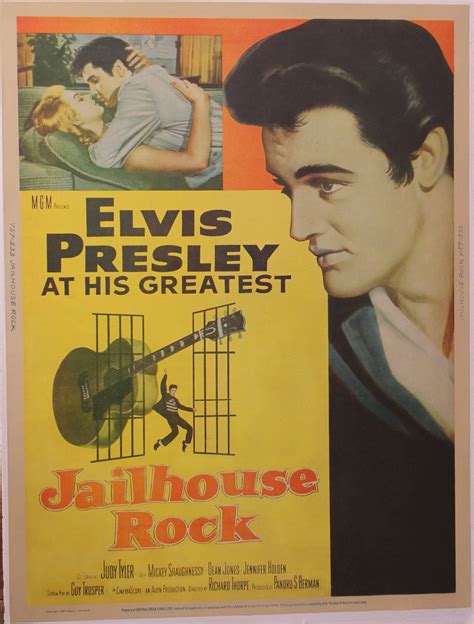 Jailhouse Rock Vintage Elvis Presley Movie Poster