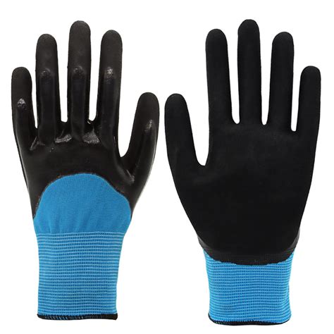 13g Nylon Liner 3 4 Coated Smooth Nitrile First Palm Coated Sandy