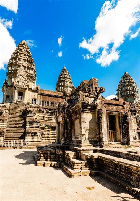 Inside Angkor Wat stock photo. Image of monument, landscape - 55125208