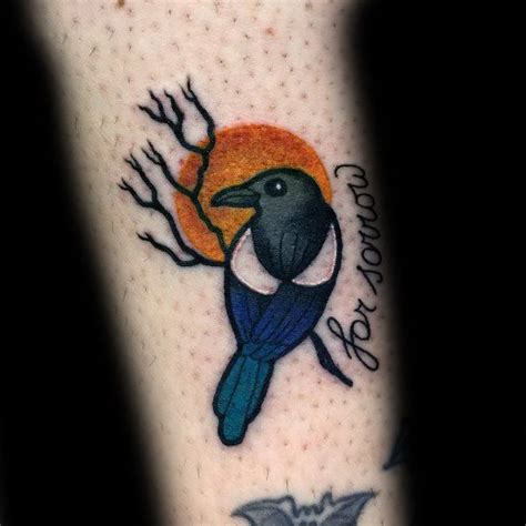 50 Magpie Tattoo Designs For Men Bird Ink Ideas