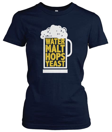 Water Malt Hops Yeast Beer T Shirt