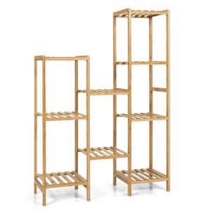 ANGELES HOME 45 In Tall Indoor Outdoor Natural Bamboo Wood Plant Stand