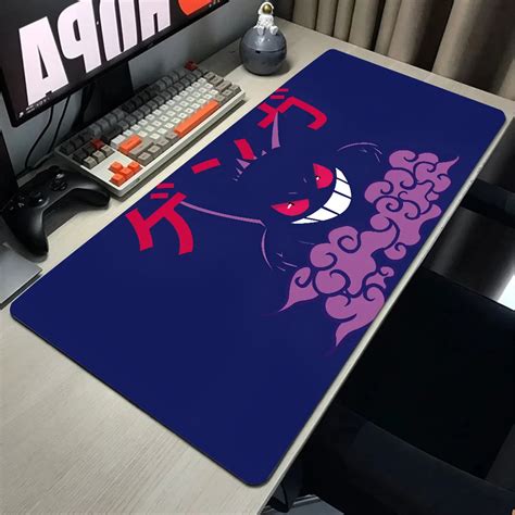 Grande Anime P Pok Mon G Gengar Gaming Mouse Pad LockEdge Teclado De