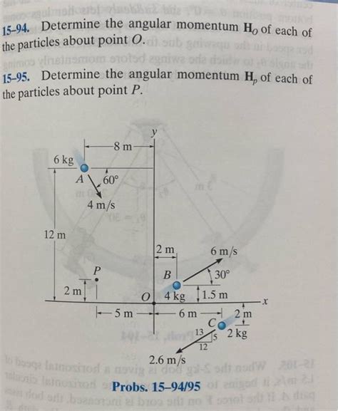 Solved 15 94 Determine The Angular Momentum Ho Of Each Of