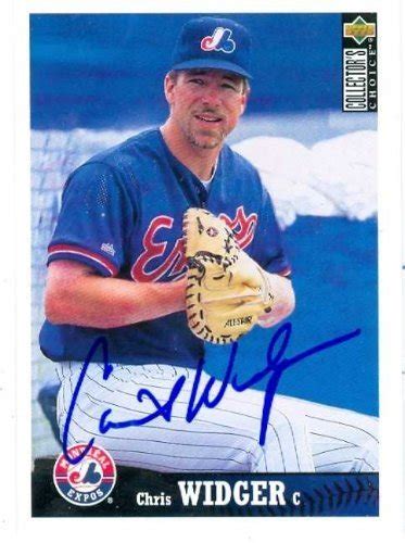 Chris Widger Autographed Baseball Card Montreal Expos Upper Deck