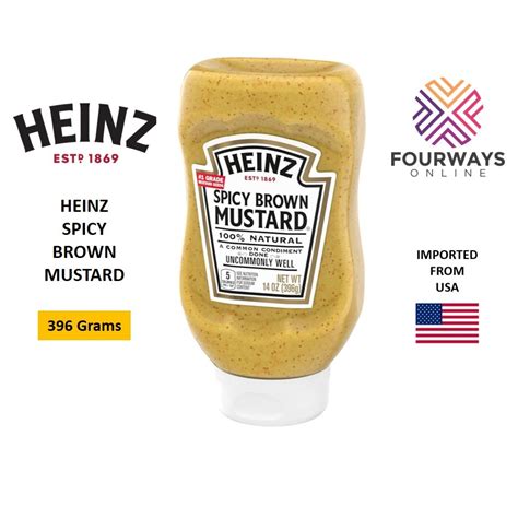 Heinz Spicy Brown Mustard 396g Shopee Malaysia