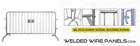 Galvanized Blockader Steel Barricades For Crowd Control Safety