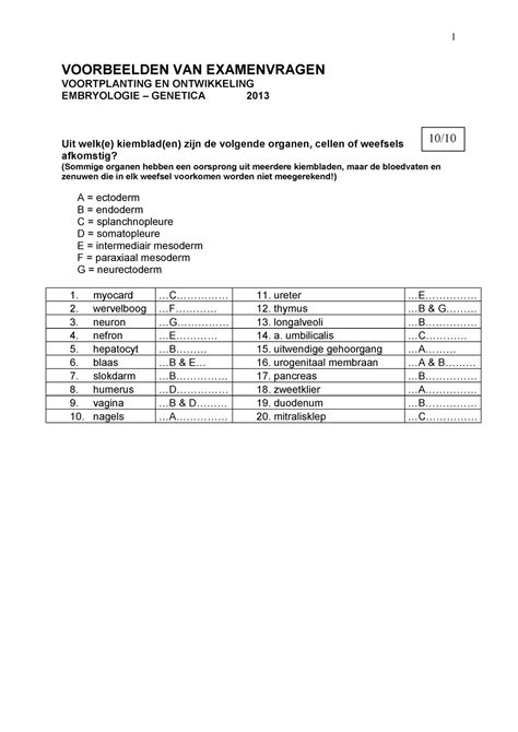 Tentamen 2014 Antwoorden 1 VOORBEELDEN VAN EXAMENVRAGEN